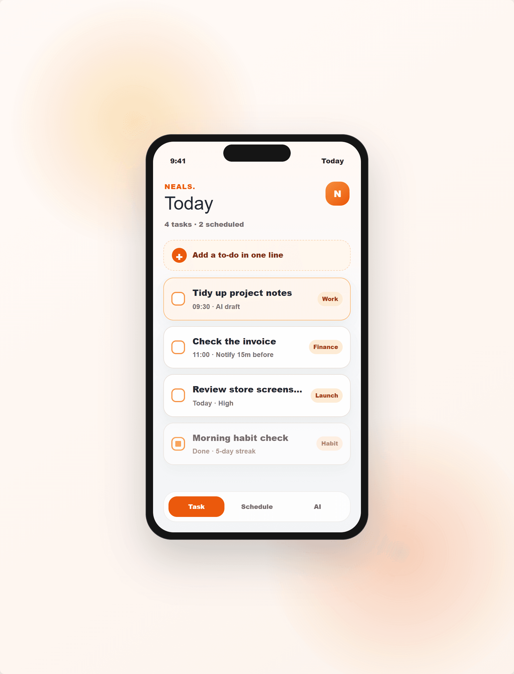 NEALS today screen
